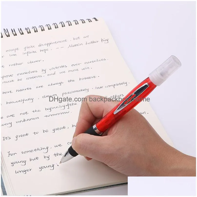 mini portable sprayer disinfection pen metal clip empty tube refillable perfume alcohol hand sanitizer spray gel pens for gift 6