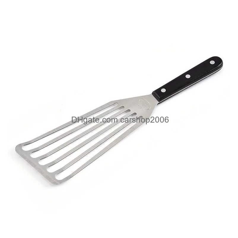 burdock shovel stainless steel wooden handle shovel kitchen multifunction steak shovel fried fish eel shovels kitchen tool dbc vt0838