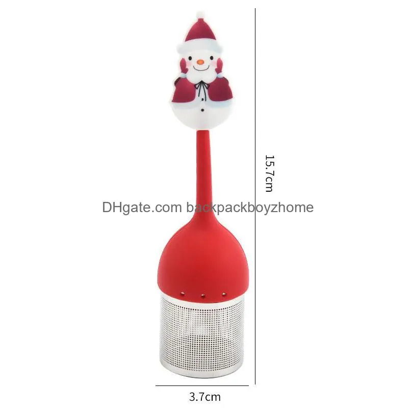 christmas tea infusers silicone tea strainers filters for brewing dishwasher safe decor