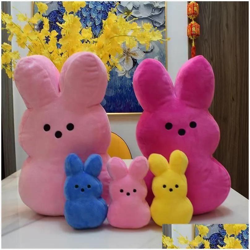 party favor 38cm 15cm peeps plush bunny rabbit peep easter toys simulation stuffed animal doll for kids children soft pillow gifts girl toy