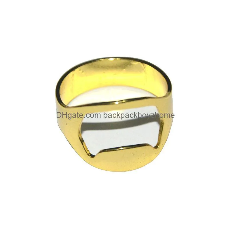 22mm mini ring beer bottle opener kitchen bar tools stainless steel finger ringshape bottles beers cap opening remover