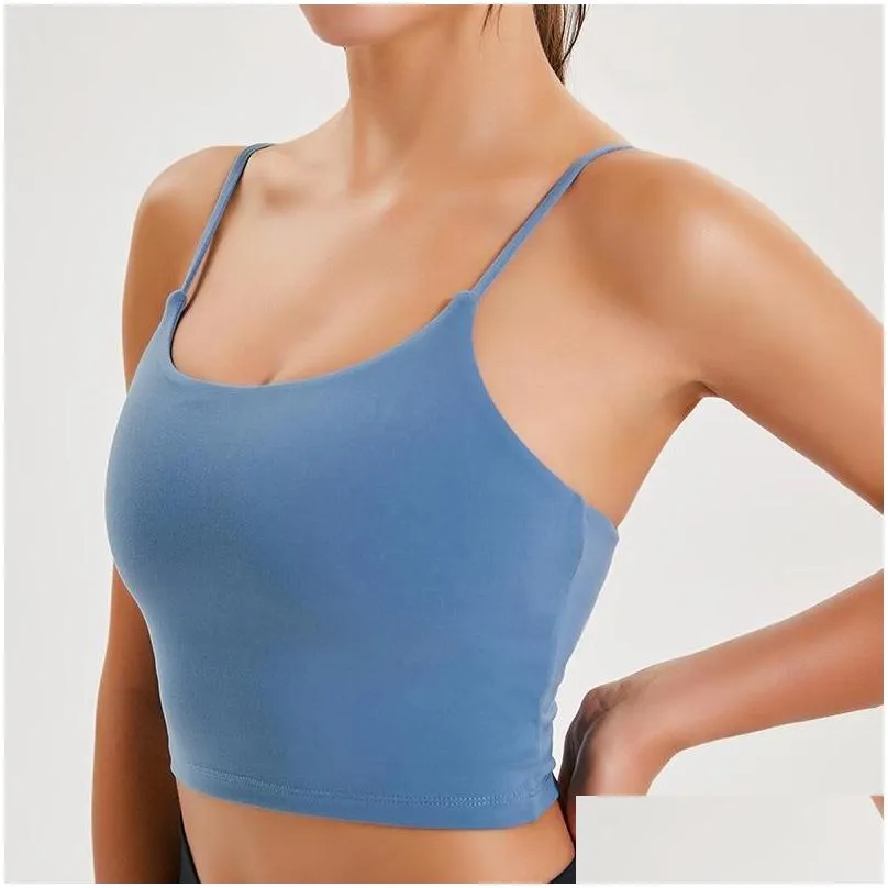 l83a solid color women yoga bra slim fit sports bra fitness vest sexy underwear with removable chest pads soft brassiere sweat wicking breathable