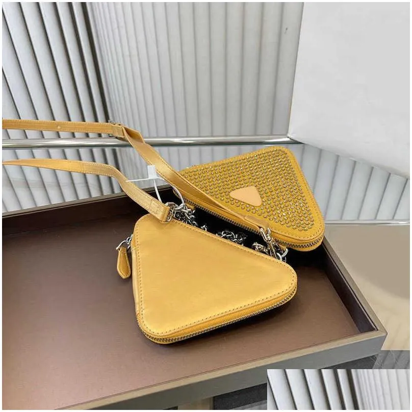 rhinestones designer purses women crossbody wallets designer bags luxury handbags crossbody bag mini triangle bags lady coins purse