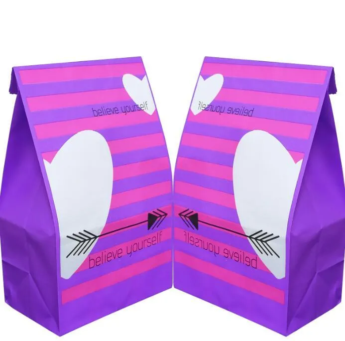 paper popcorn bags party bag pouch party supply wedding decorations 13x8x24cm balloon purple yellow believe yourself black face halloween el
