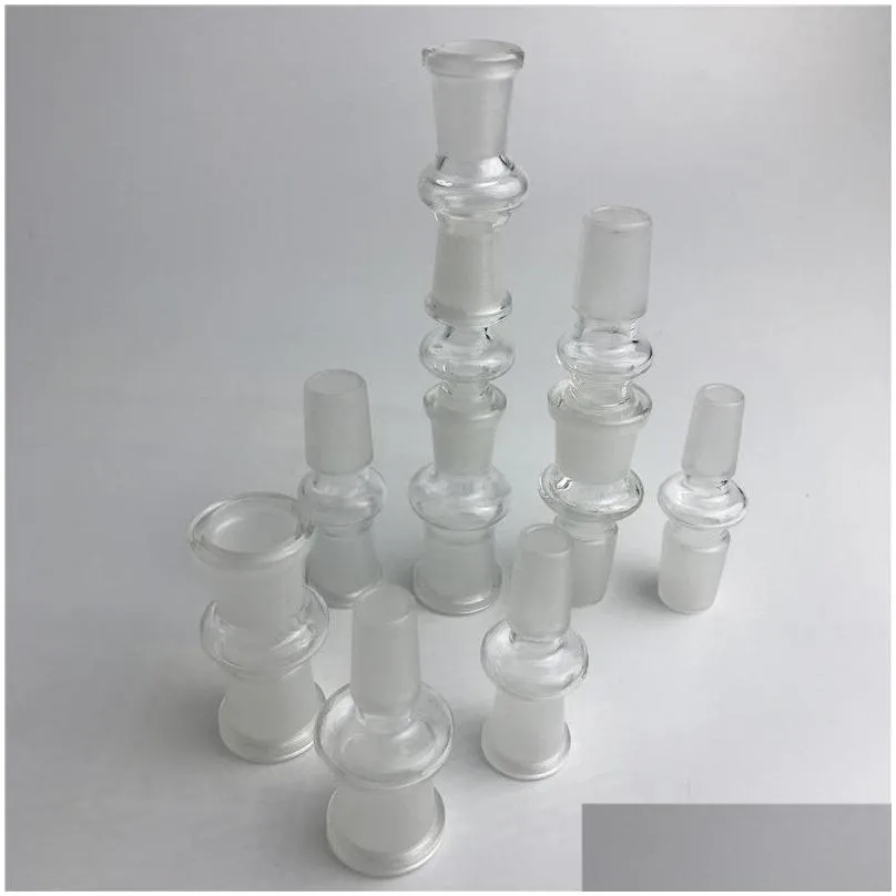 12 styles glass adapter for hookah oil rigs bong adaptor bowls quartz banger 14mm male to 18mm female bongs adapters smoking water