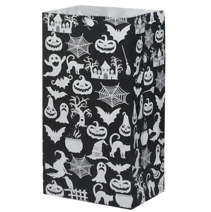 halloween paper bag food candy paper popcorn bags party bag pouch party supply wedding decorations 13x8x24cm