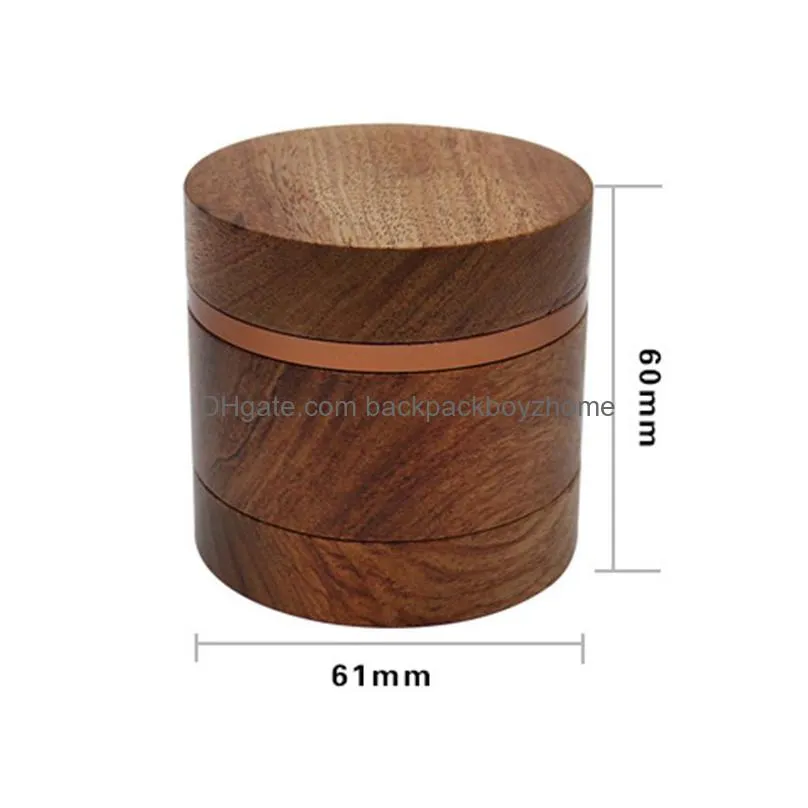 wooden manual herb grinder creative household smoking accessories aluminum alloy tobacco grinders