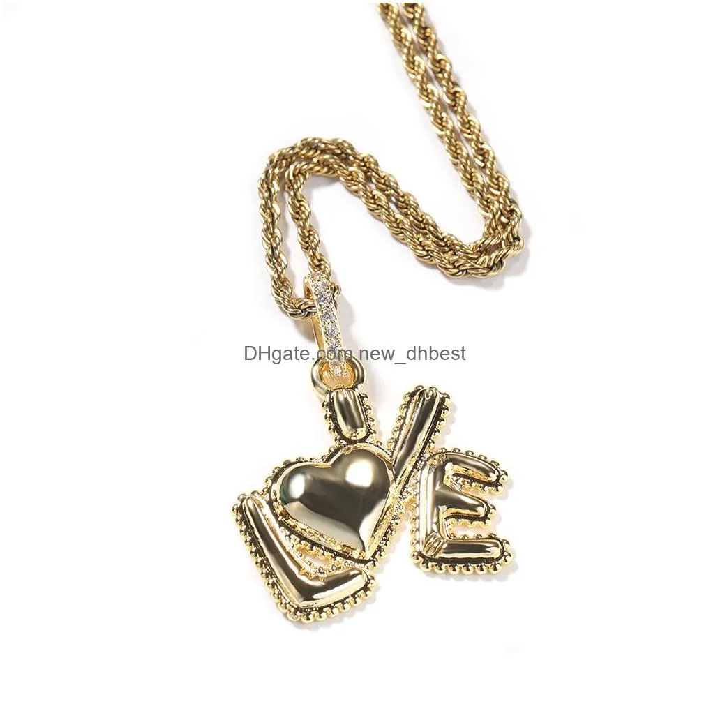 drip oil bubble love heart pendant necklace men women lover couple jewelry gift