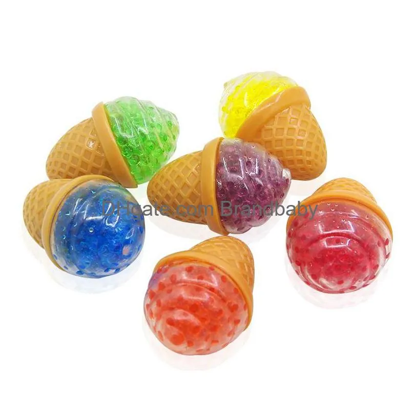 squishy ice cream fidget toy water beads squish ball anti stress venting balls funny squeeze toys stress relief decompression toys anxiety