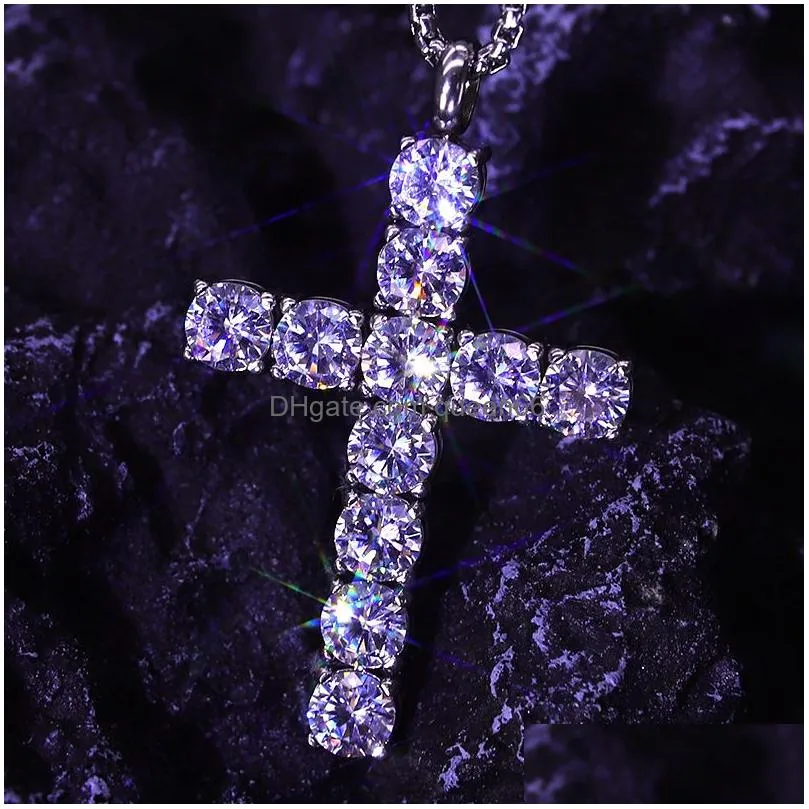 topbling cross pendants necklace jewelry 18k real gold plated stainless steel men women lover gift couple religious jewelry