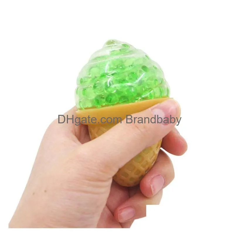 squishy ice cream fidget toy water beads squish ball anti stress venting balls funny squeeze toys stress relief decompression toys anxiety