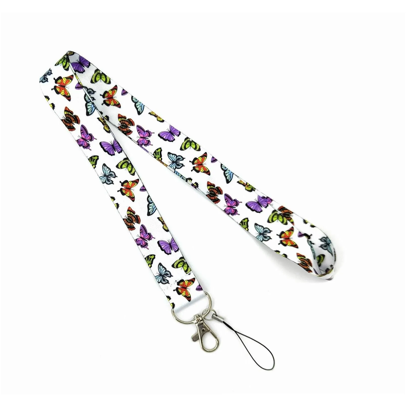 butterfly neck strap lanyard for key cameras id card badge holder cell phone straps hanging rope lanyards