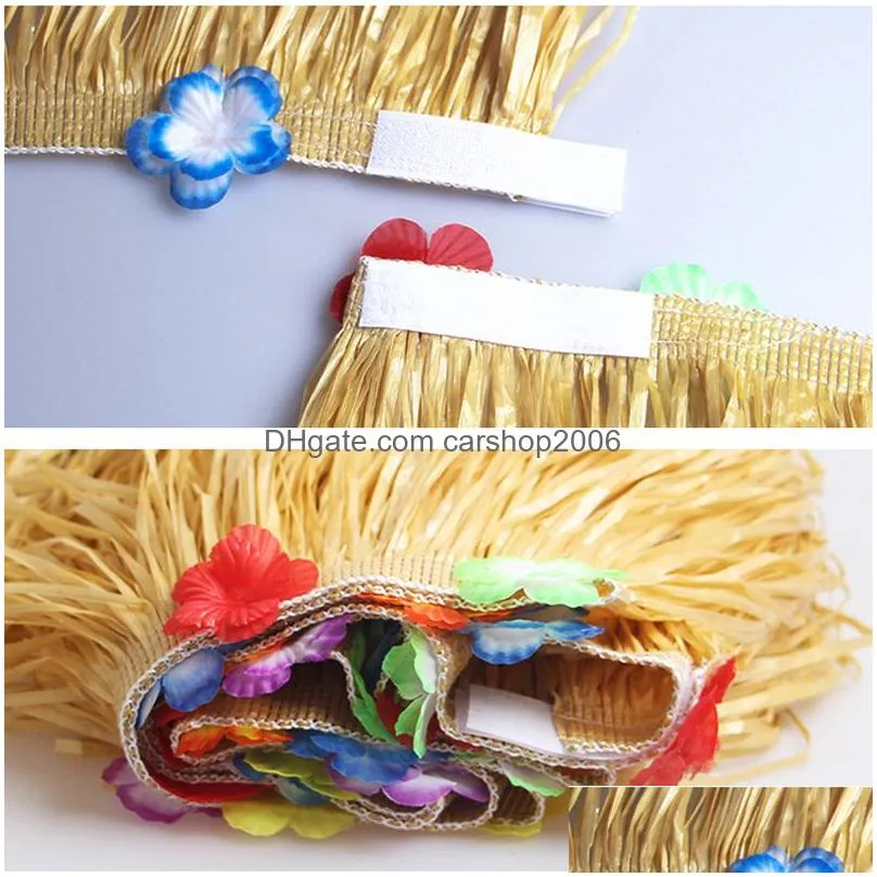 colorful hawaiian grass skirt table skirt for wedding birthday halloween christmas party decoration supplies wholesale dbc vt0697