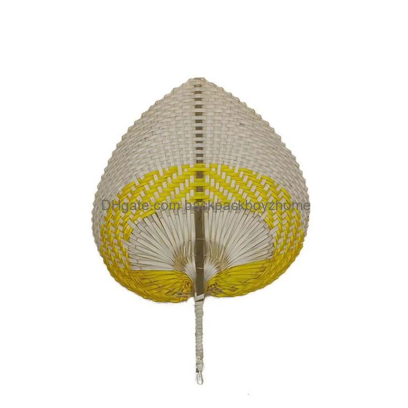 colorful woven straw bamboo hand fan favor party baby environmental protection mosquito repellent fans for summer creative gift