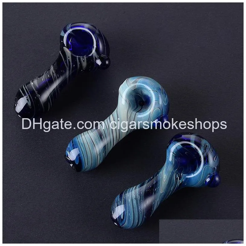 mini small heady style hand spoon pipes 30g glass dry herb smoking pipe pyrex oil burner accessories smoking tools