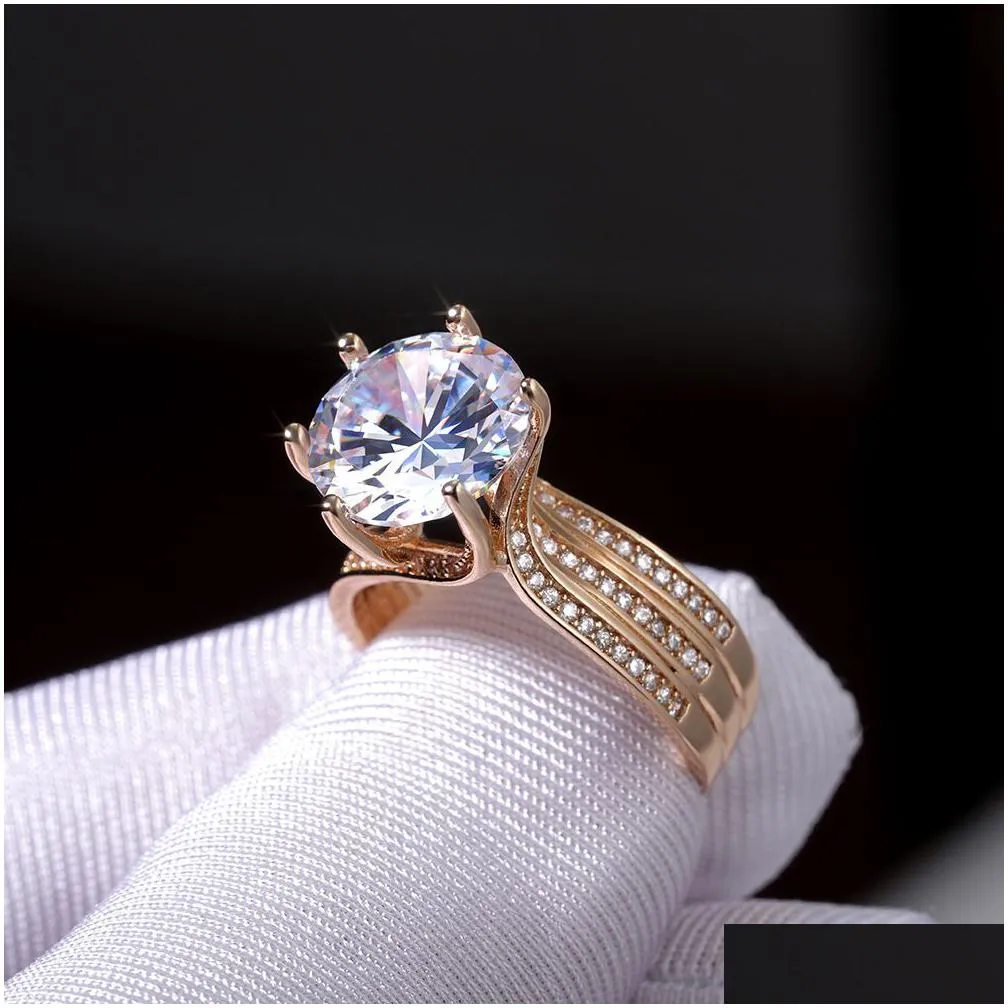 gold ring for women men luxury bridal engagement wedding rings fine jewelry silver moissanite diamond rings
