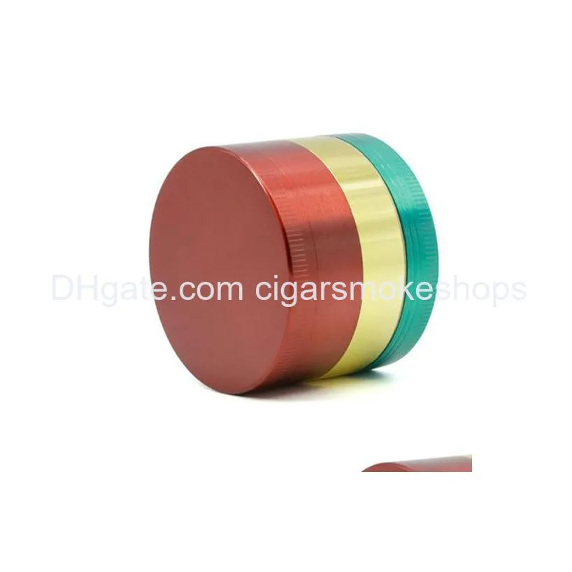 50mm grinder 4 layer zinc alloy colorful mixed herb grinders tobacco crusher grinders wholesales smoking accessories gr175