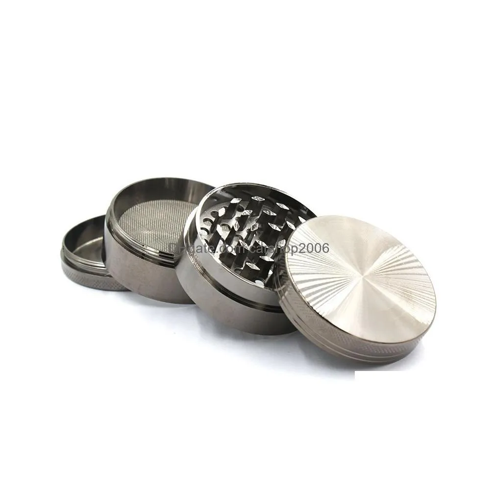 tobacco grinder zinc alloy 50 mm 4 layers smoking accessories grinders spice herbal crusher hookah pipe vt1393
