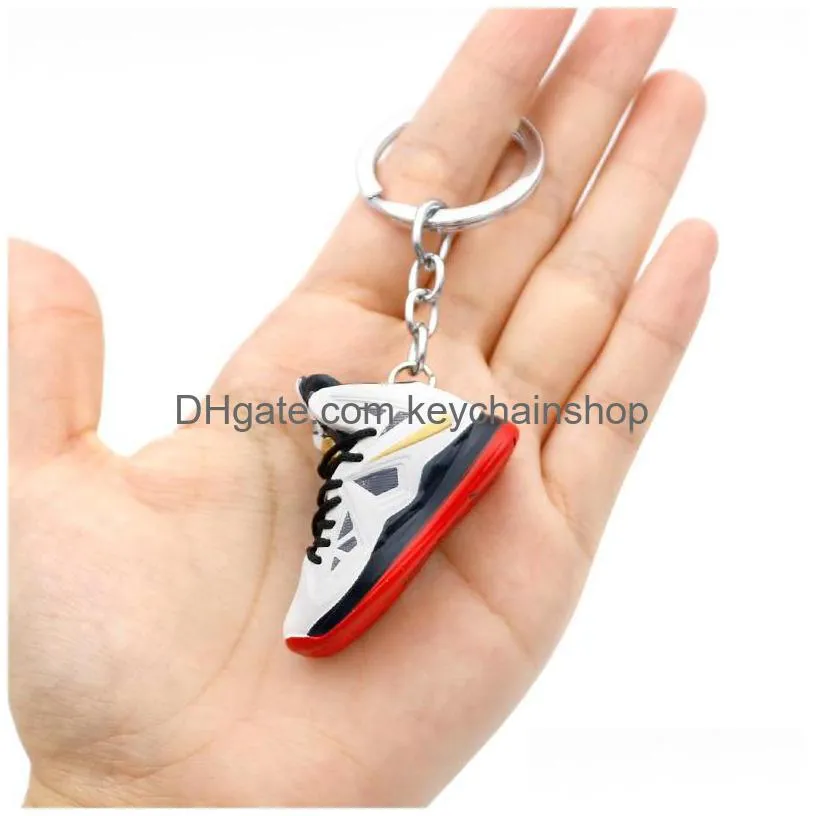 fashion brand basketball shoes keychains trendy 37 styles pvc sport shoe key chain cute mini keychain classic accessories
