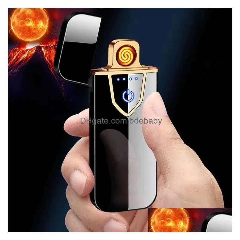 Lighters Touch Sn Sensor Cigarette Lighter Metal Smart Fingerprint
