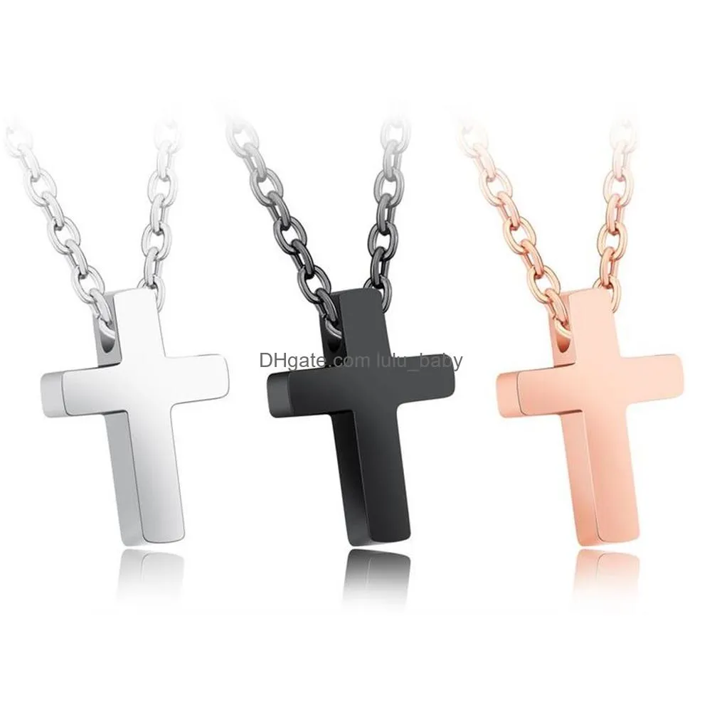 charm mini cross pendant necklace 18k gold plated classic necklace religious jewelry