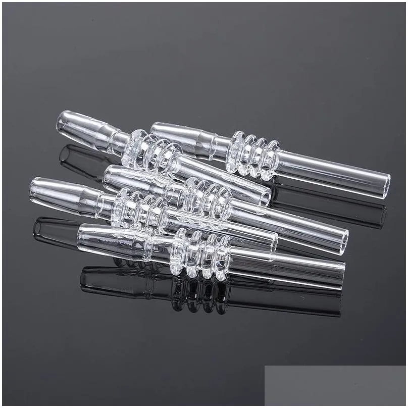 quartz tip quartz nail smoking accessories 10mm 14mm 18mm joint male for mini nectar collector kits straw tube tips gqb19