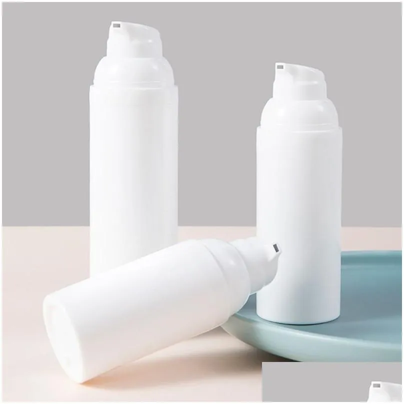 vacuum airless plastic lotion cream bottles 30ml 50ml 75ml empty travel portable cream container pump vacuum airless bottle bh3794 tqq