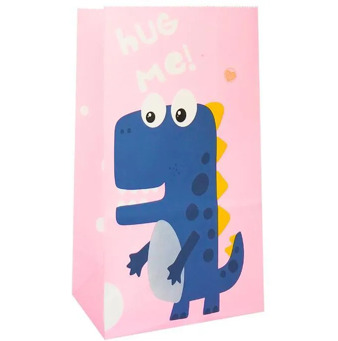 candy bags for birthday wedding bridal 13x8x24cm dinosaur pink red yellow follow your heart food polka dot colored paper bags gift christmas