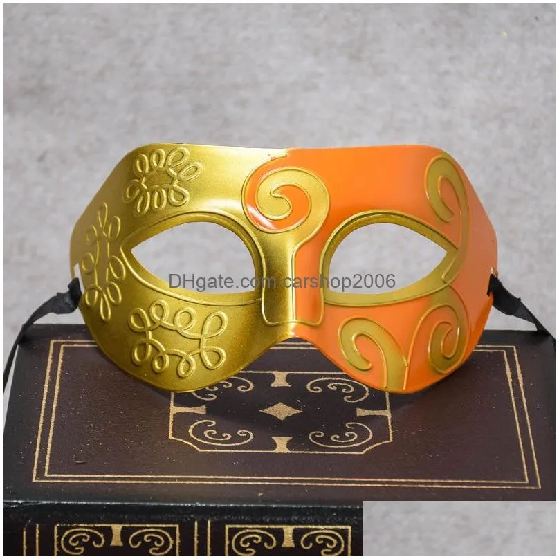 party mask masquerade mask 24 colours mardi gras celebration mask cosplay jazz prince half face plastic carved dh0107