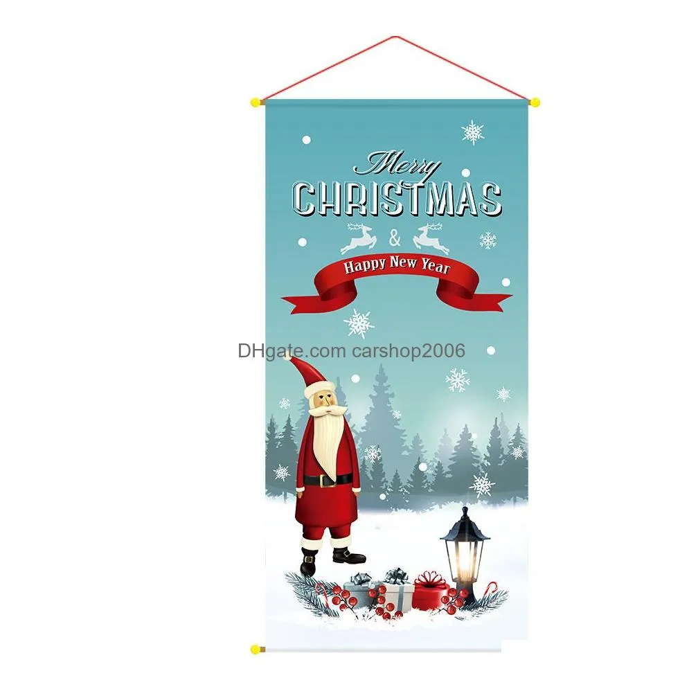 christmas decoration flag banner home door decor christmas hanging ornaments window hanging cloth year christmas gifts dbc vt0910