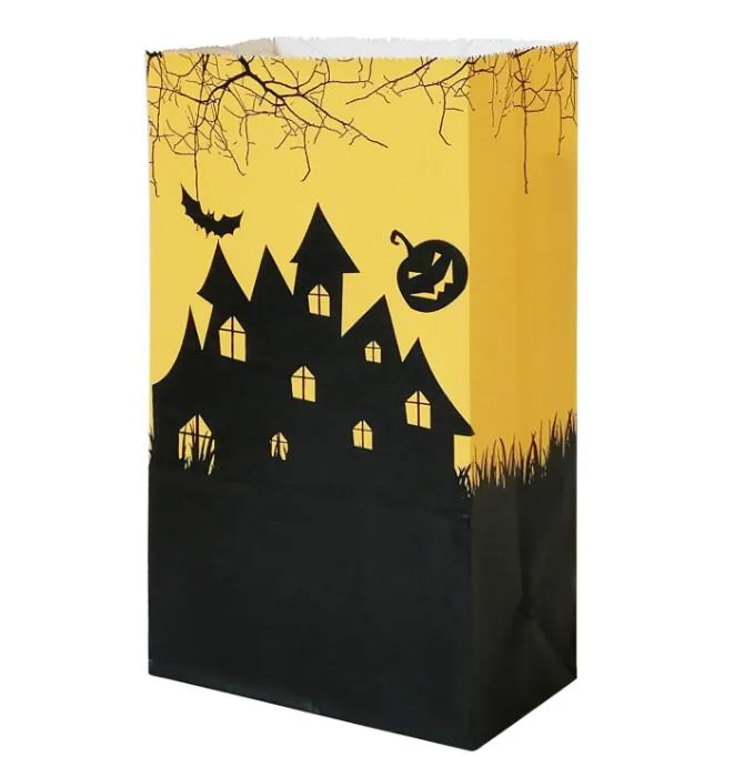 halloween paper bag food candy paper popcorn bags party bag pouch party supply wedding decorations 13x8x24cm