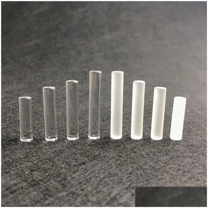 6mm quartz pillar banger insert nail smoking pipes with hookah 22mm 27mm 30mm 35mm clear sandblasted frosted for terp slurper hollow cone