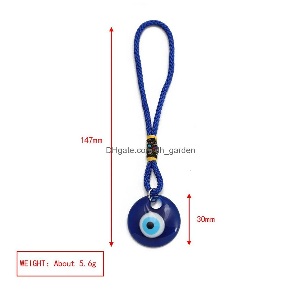 round turkish evil eye keychains lucky blue pink red eye charm key chain vintage keyring for men women car key pendant