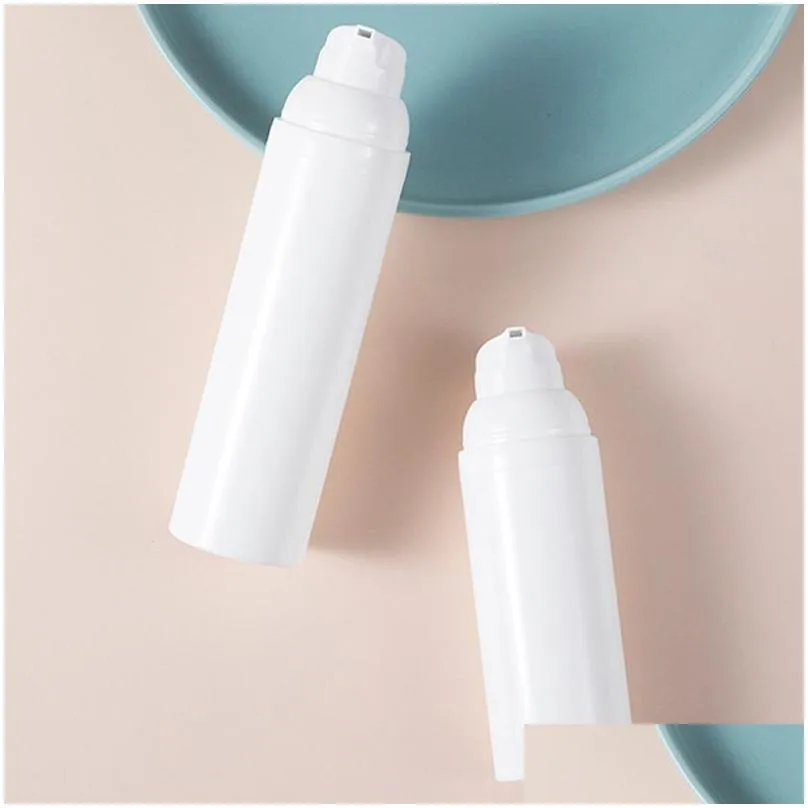 vacuum airless plastic lotion cream bottles 30ml 50ml 75ml empty travel portable cream container pump vacuum airless bottle bh3794 tqq