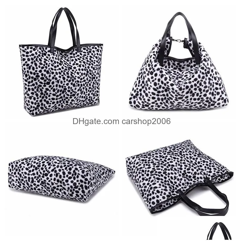 fashion leopard hand bag for women handbag large capacity shoulder bag zipper lady tote bags high quality leopard women bags dbc
