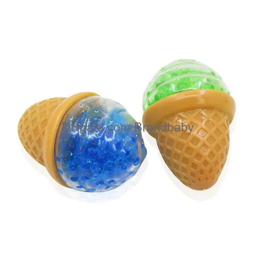 squishy ice cream fidget toy water beads squish ball anti stress venting balls funny squeeze toys stress relief decompression toys anxiety