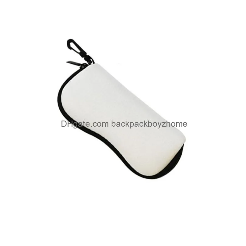 neoprene heat transfer glasses bag party favor portable sublimation blank glasses storage bags keychain diy gift