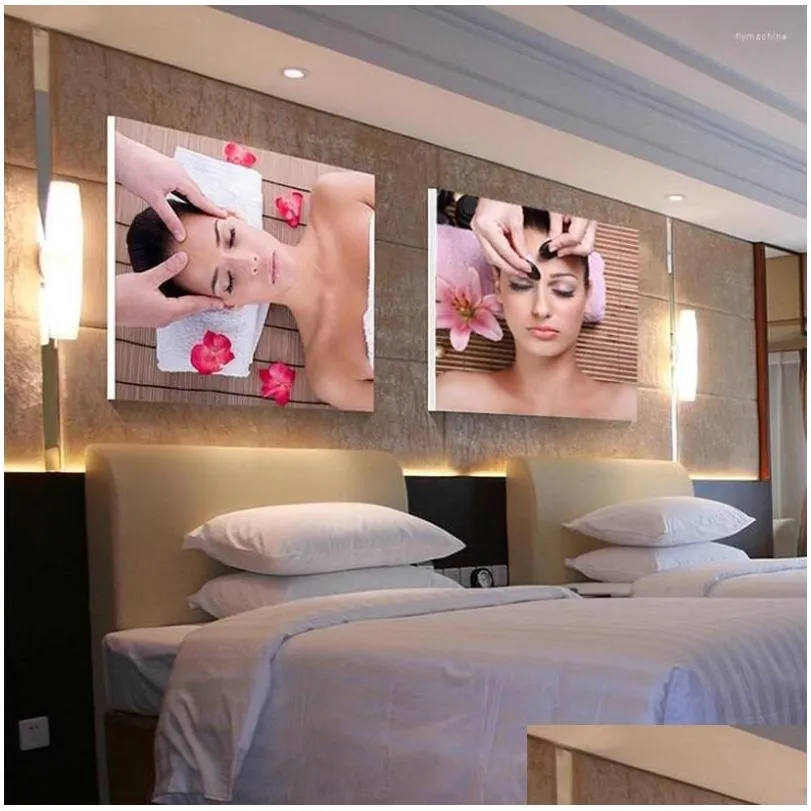 paintings beauty facial spa care mask massage salon posters pictures hd canvas wall art home decor for living room decorations