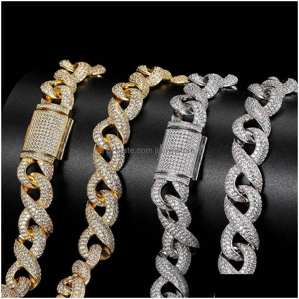 15mm hip hop cuban link chain necklace bracelet jewelry set bling 18k real gold plated for men gift