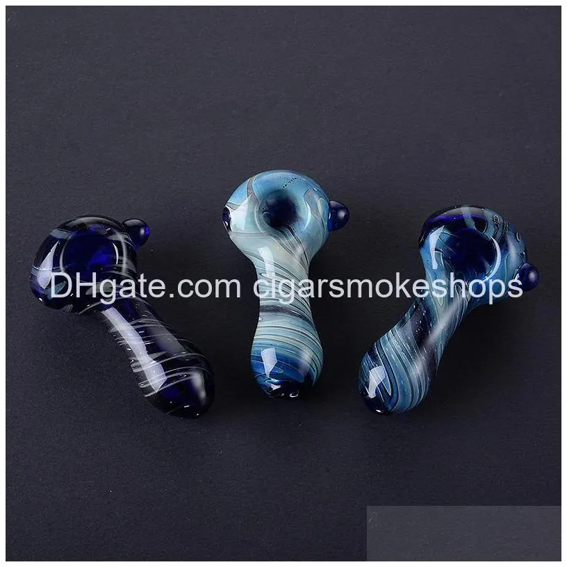 wholesable mini small style spoon pipes 30g glass dry herb handpipe pyrex oil burner pipe smoking accessories dhs ship