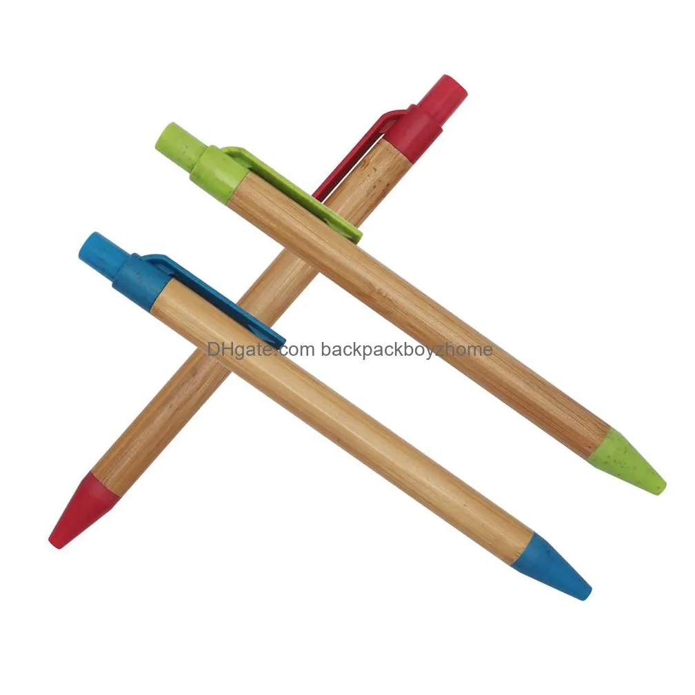 kraft paper ballpoint pens stick pen press tube stationery writing supplies