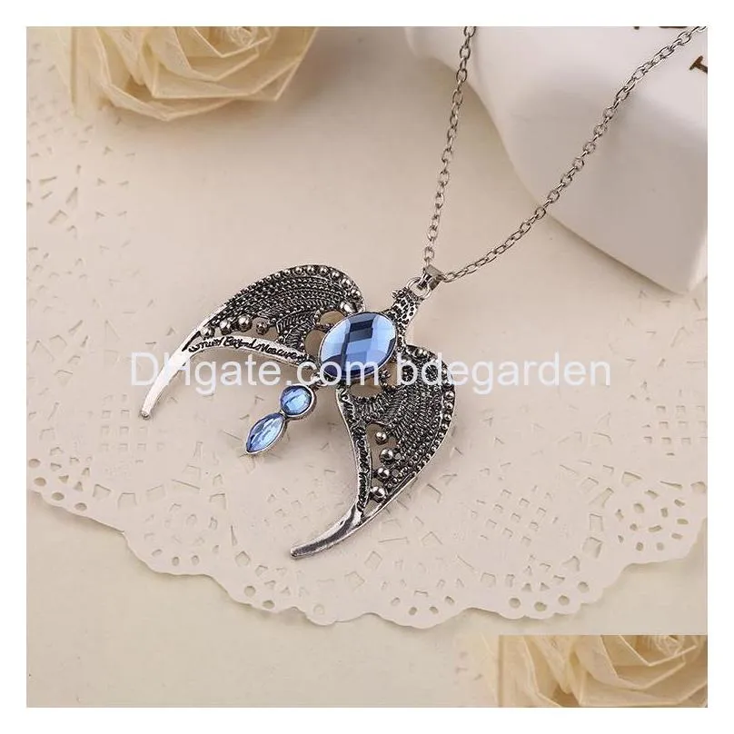 ravenclaw necklace horcrux vintage antique silver  crown diadem pendant jewelry chains necklaces