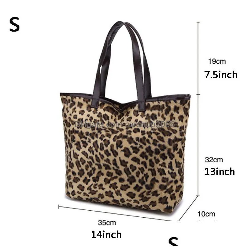 fashion leopard hand bag for women handbag large capacity shoulder bag zipper lady tote bags high quality leopard women bags dbc