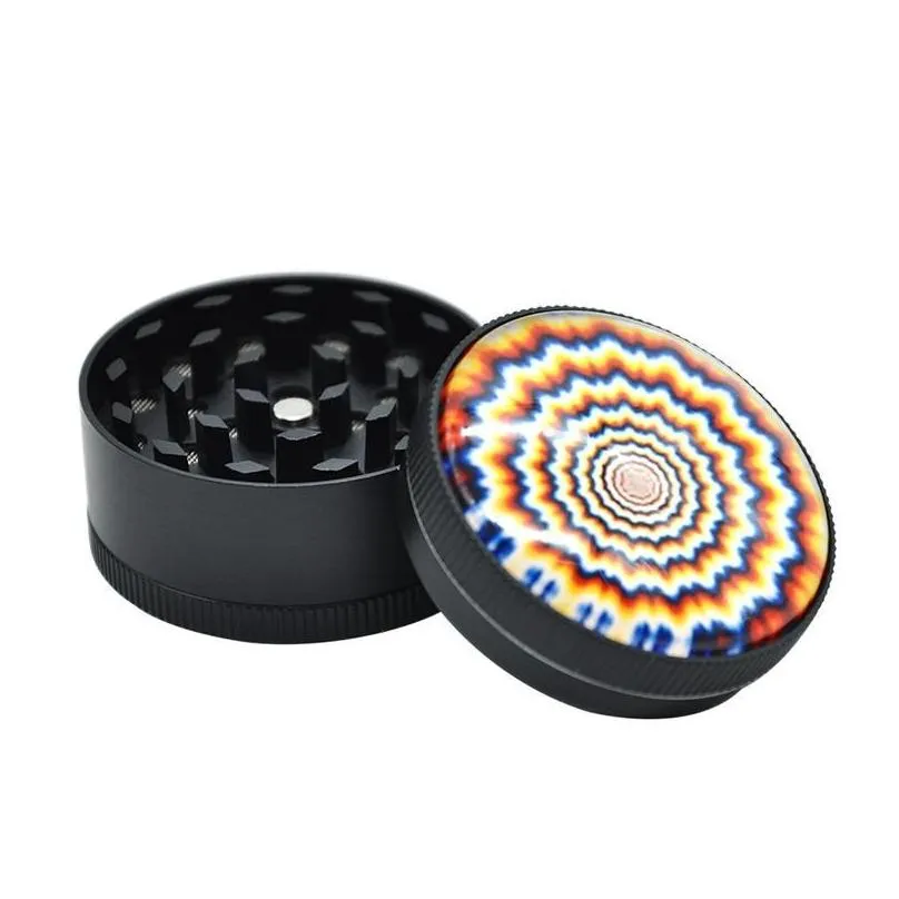 3d grinder metal tobacco smoking herb grinder 50mm 3 layers camouflage with magentic with scraper smoking filter accessories 6 styles