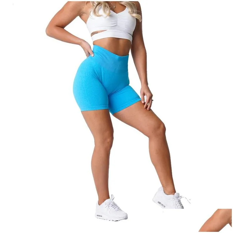 nvgtn seamless pro shorts spandex woman fitness elastic breathable hip lifting leisure sports running 220607