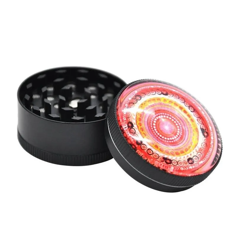 3d grinder metal tobacco smoking herb grinder 50mm 3 layers camouflage with magentic with scraper smoking filter accessories 6 styles