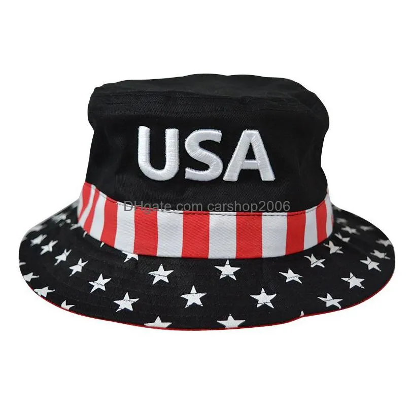 trump 2020 bucket hats travel leisure fisherman hat usa fashion men women flat top wide brim summer cap outdoor sport visor dbc vt0863