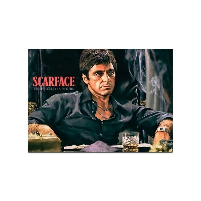 modern art canvas painting scarface tony montana posters and prints wall art picture for living room decor cuadros woo