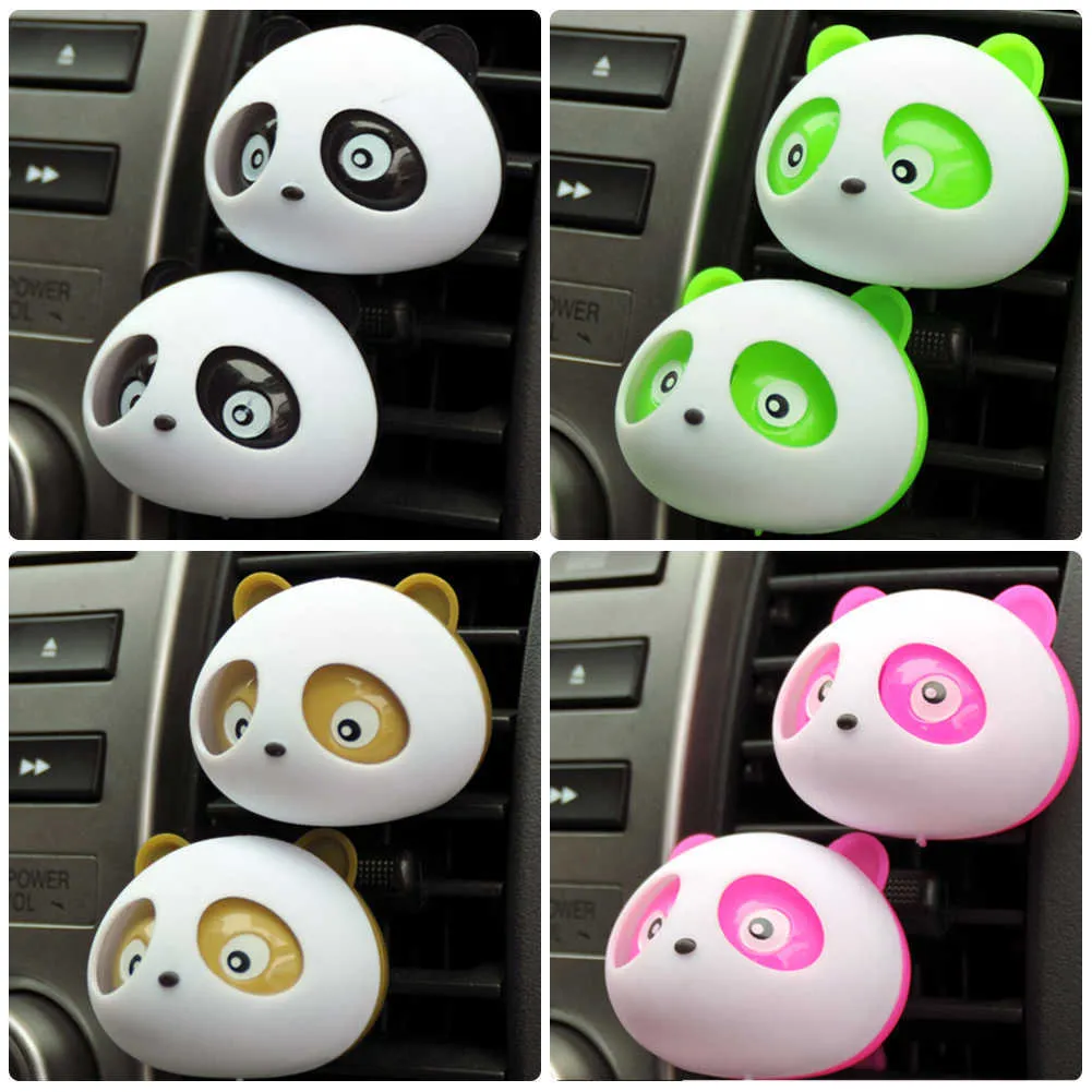 New Cute Car Styling Panda Car Perfumes Solid Air Freshener Auto Air Conditioning Vent Flavoring In Car Accessories