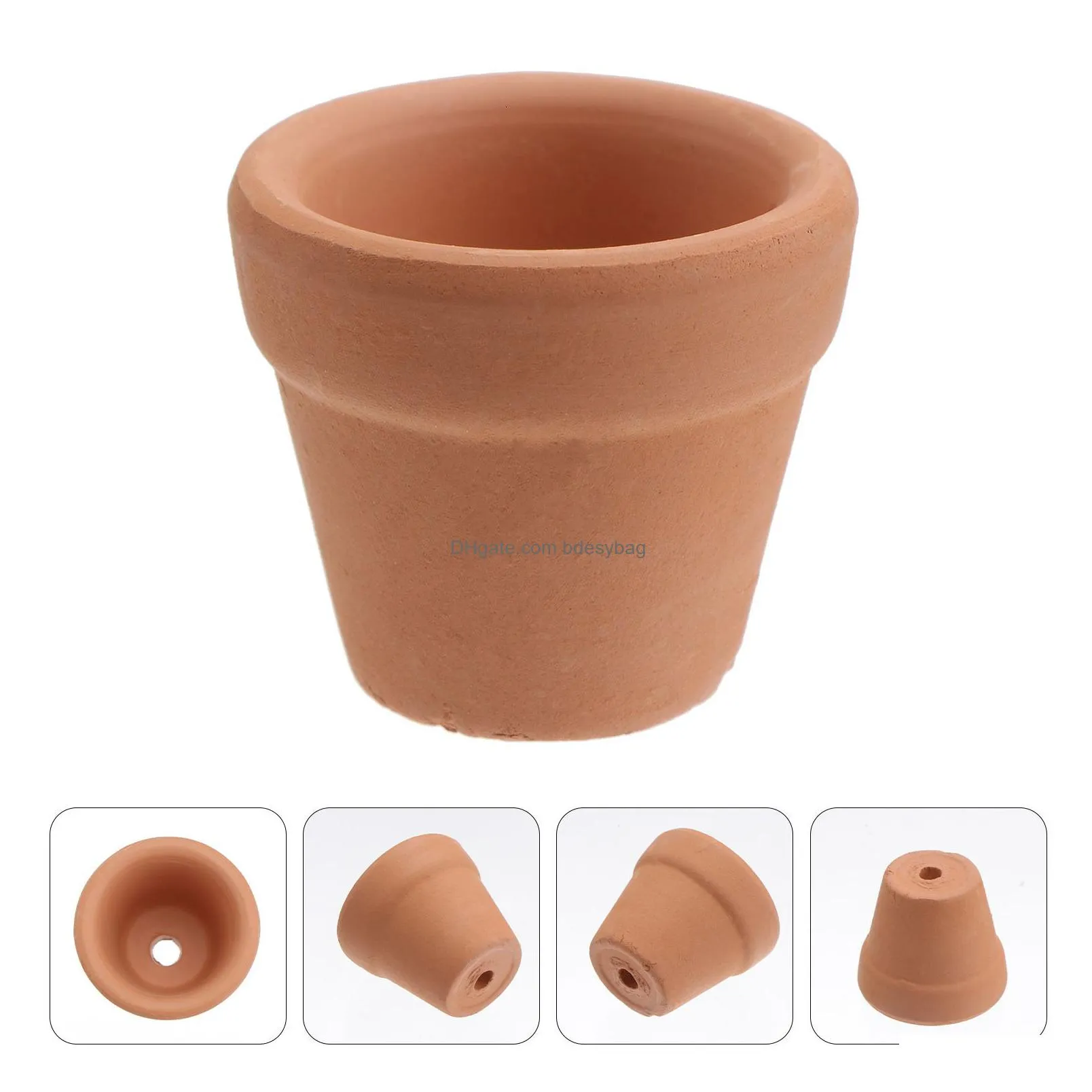 planters pots 10pcs mini terracotta pot clay ceramic pottery planter cactus flower succulent nursery great for plants crafts favor